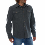 Bentley Heavy Faux Wool Work Shirt  // Charcoal (S)