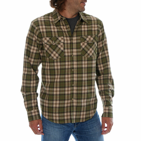 Adrian Flannel Shirt // Olive (S)