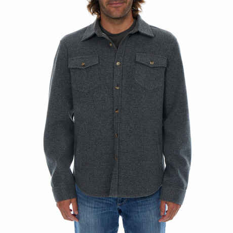 Bentley Heavy Faux Wool Work Shirt  // Charcoal (S)