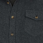 Bentley Heavy Faux Wool Work Shirt  // Charcoal (S)