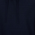 Tobias Textured Hoodie // Navy (XL)