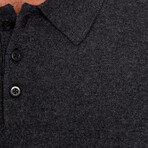 Alec Long Sleeve Polo // Charcoal (L)
