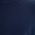 Drew Cotton Sweater // Navy (S)
