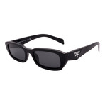 Men's // Prada PRB06S 16K08Z Square Sunglasses // Black + Grey  Lenses