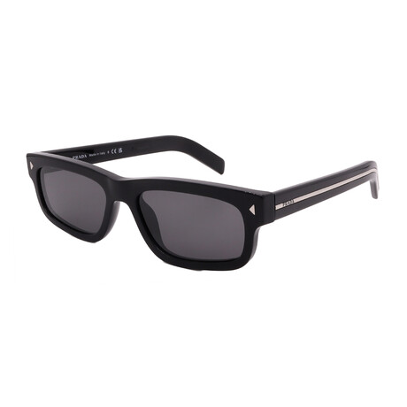 Men's // Prada PRB11S 16K731 Square Sunglasses // Black + Dark Grey Lenses