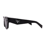Men's // Prada PRB09S 16K08Z Square Sunglasses // Black + Dark Grey Lenses
