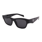 Men's // Prada PRB09S 16K08Z Square Sunglasses // Black + Dark Grey Lenses