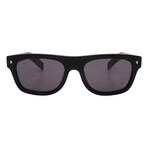 Men's // Prada PRB12S 16K731 Square Sunglasses // Black + Dark Grey Lenses
