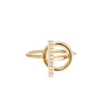 Hermes // 18k Rose Gold Echappee Diamond Ring // Ring Size: 6 // Store Display