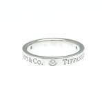 Tiffany & Co. // Platinum Flat Diamond Ring // Ring Size: 6 // Store Display
