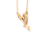 Tiffany & Co. // 18k Rose Gold Loving Heart Arrow Pendant Necklace // 15.94"-17.91" // Store Display