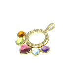 Bulgari // 18k Yellow Gold Allegra Multi-Gemstone Pendant // Pendant Only // Store Display