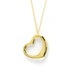 Tiffany & Co. // 18k Yellow Gold Heart Pendant Necklace // 16.14" // Store Display