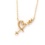 Tiffany & Co. // 18k Rose Gold Loving Heart Arrow Pendant Necklace // 15.94"-17.91" // Store Display