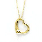 Tiffany & Co. // 18k Yellow Gold Heart Pendant Necklace // 16.14" // Store Display