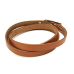 Hermes // Leather + Palladium Hapi Triple Tour Wrap Bracelet // 7.67"-8.07" // Store Display