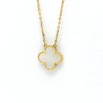 Van Cleef & Arpels // 18k Yellow Gold Alhambra Mother of Pearl Pendant Necklace // 14.76"-16.33" // Store Display