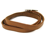 Hermes // Leather + Palladium-Plated Hapi Wrap Bracelet // 7.67"-8.26" // Store Display