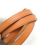 Hermes // Leather + Palladium-Plated Metal Hapi Wrap Bracelet // 8.26"-8.66" // Store Display