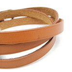Hermes // Leather + Palladium Hapi Triple Tour Wrap Bracelet // 7.67"-8.07" // Store Display