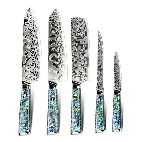 Suraisu Master Chef 5 Piece Knife Set // Chef Knife // Nakiri Cleaver // Korouchi // Boning Knife Set