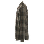 Plaid 2-Pocket Long-Sleeve Flannel Shirt // Black + Steel (XL)