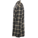 Plaid 2-Pocket Long-Sleeve Flannel Shirt // Navy + Gray (M)