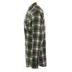 Plaid 2-Pocket Long-Sleeve Flannel Shirt // Navy + Green (S)