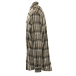 Plaid 2-Pocket Long-Sleeve Flannel Shirt // Gray + Olive (3XL)