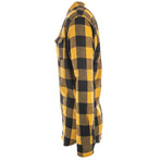 Checkered 2-Pocket Long-Sleeve Flannel Shirt // Yellow + Black (XL)