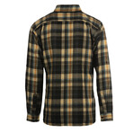 Plaid 2-Pocket Long-Sleeve Flannel Shirt // Khaki (L)