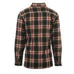Plaid 2-Pocket Long-Sleeve Flannel Shirt // Red (XL)