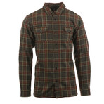 Plaid 2-Pocket Long-Sleeve Flannel Shirt // Gray + Red (2XL)