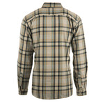 Plaid 2-Pocket Long-Sleeve Flannel Shirt // Stone (L)