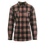 Plaid 2-Pocket Long-Sleeve Flannel Shirt // Red (XL)
