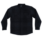 Plaid 2-Pocket Long-Sleeve Flannel Shirt // Black (L)