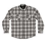 Plaid 2-Pocket Long-Sleeve Flannel Shirt // Gray + Steel (M)