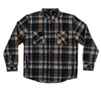 Plaid 2-Pocket Long-Sleeve Flannel Shirt // Khaki + Navy (3XL)