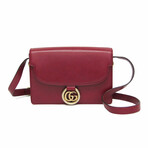 Gucci // Leather GG Ring Crossbody Bag // Red // Pre-Owned