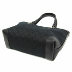 Gucci // Leather + GG Canvas Tote // Black // Pre-Owned