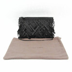 Bottega Veneta // Intrecciato Leather Fringed Chain Shoulder Bag // Black // Pre-Owned