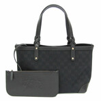 Gucci // Leather + GG Canvas Tote // Black // Pre-Owned