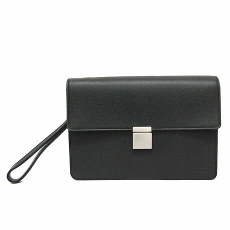 Louis Vuitton // Taiga Leather Selenga Clutch Bag // Ardoise // Pre-Owned