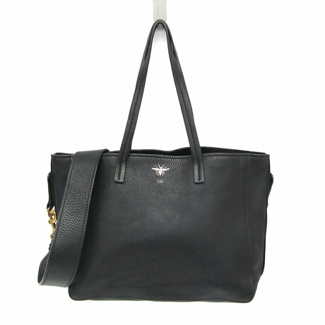 Dior // Leather D-Bee Classic Tote // Black // Pre-Owned
