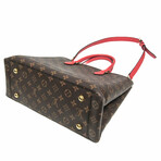 Louis Vuitton // Monogram Coated-Canvas + Leather Flower Tote // Monogram Brown + Coquelicot // Pre-Owned