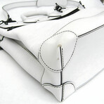 Louis Vuitton // Epi Leather Textured Steamer Carryall Bag // White + Black // Pre-Owned