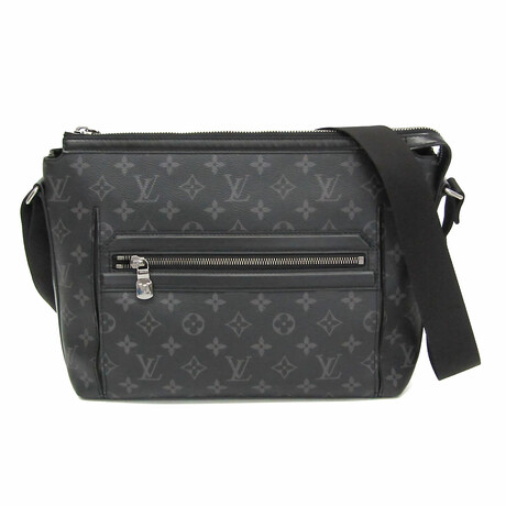Louis Vuitton // Monogram Eclipse Coated-Canvas + Leather Odyssey Messenger Bag // Black // Pre-Owned