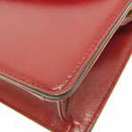 Gucci // Leather GG Ring Crossbody Bag // Red // Pre-Owned