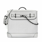 Louis Vuitton // Epi Leather Textured Steamer Carryall Bag // White + Black // Pre-Owned