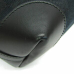 Gucci // Leather + GG Canvas Tote // Black // Pre-Owned